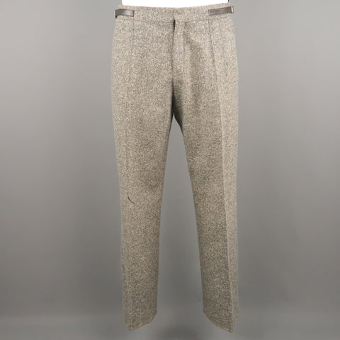 NEIL BARRETT Size 32 X 31 Grey Tweed Wool Side Tabs Dress Pants