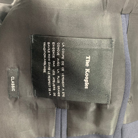 THE KOOPLES Size 42 Navy Wool Peak Lapel Sport Coat