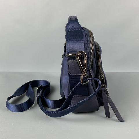 TUMI Navy Nylon Cross Body Voyageur Troy Handbag