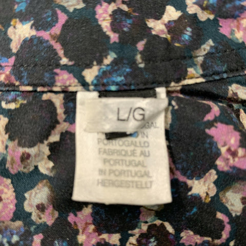 PS by PAUL SMITH Size L Navy Lavender Solid Cotton Button Up Long Sleeve Shirt