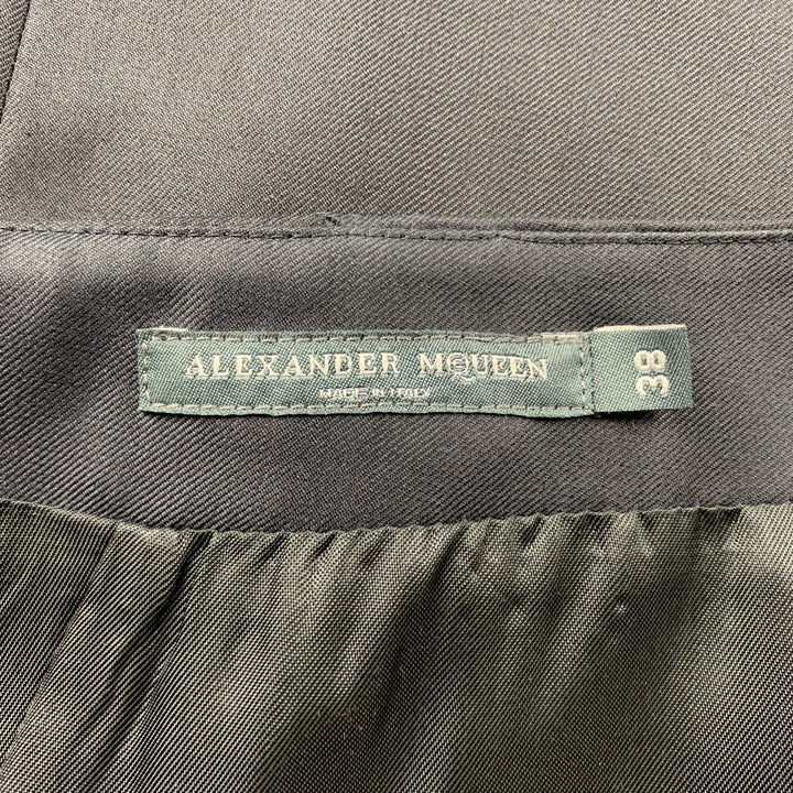 ALEXANDER MCQUEEN Talla 6 Falda lápiz de mezcla de lana negra