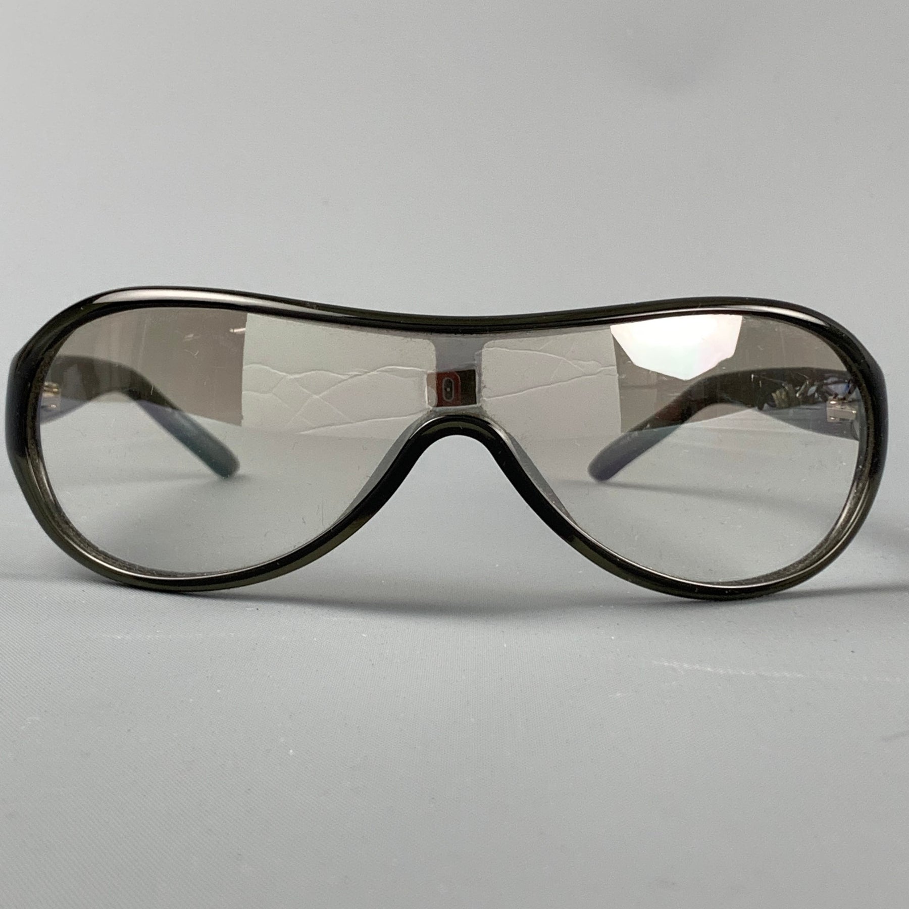 YVES SAINT LAURENT Grey Acetate Clear Lens Sunglasses – Sui