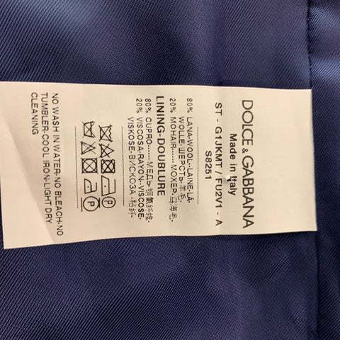 DOLCE & GABBANA Size 46 Iridescent Wool &  Mohair Buttoned Vest