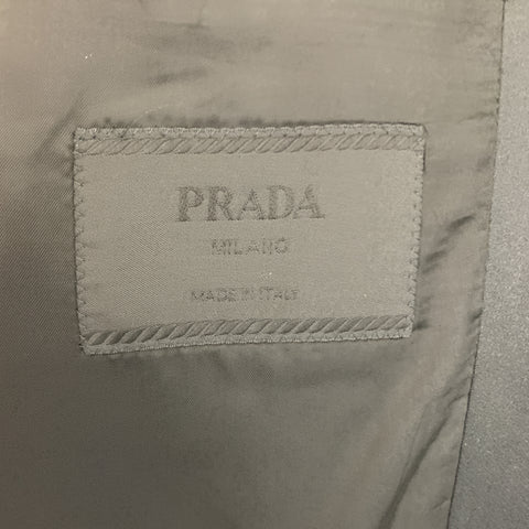 PRADA Size 46 Virgin Wool Mohair Blend Satin Peak Lapel Tuxedo