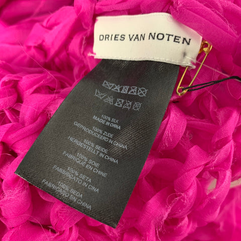 DRIES VAN NOTEN SS 22 Size One Size Pink Woven Silk Jelvie Scarf