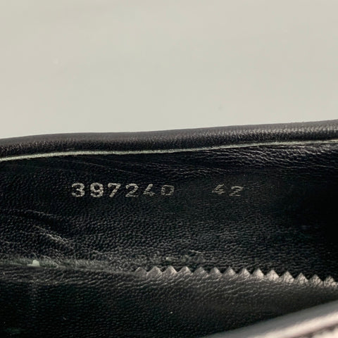 ALEXANDER MCQUEEN Size 9 Black Silver Studded Leather Slip On Loafers