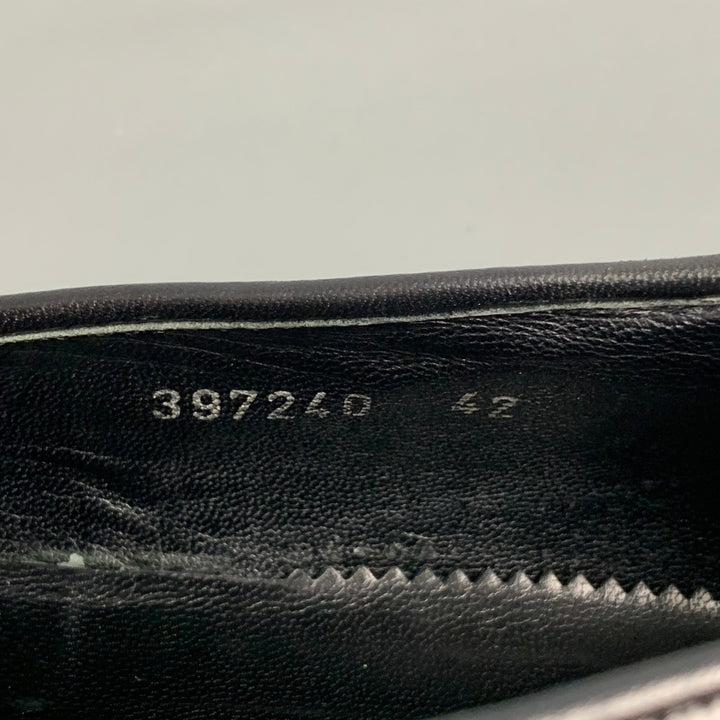 ALEXANDER MCQUEEN Size 9 Black Silver Studded Leather Slip On Loafers