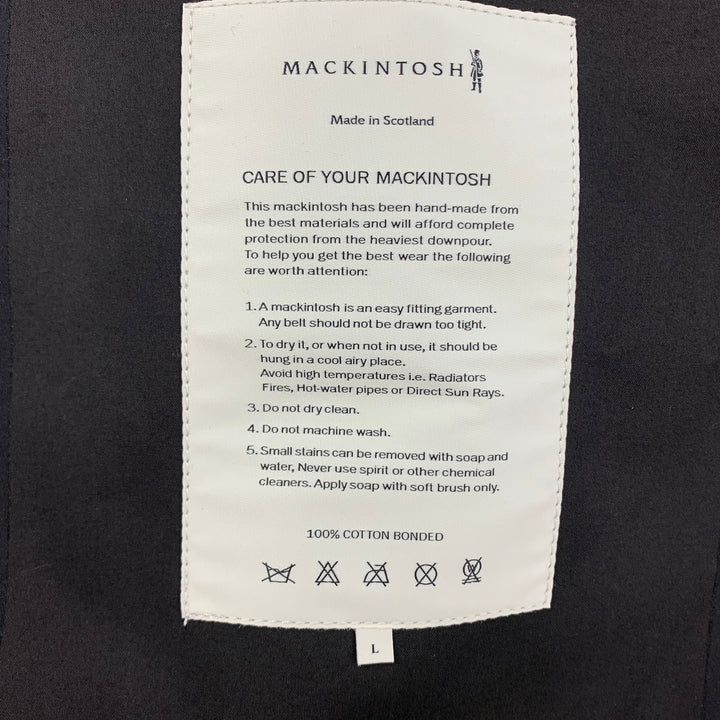 MACKINTOSH x JOHN ELLIOTT Size L Black Grey Tie Dye Bonded Cotton Zip Up Jacket