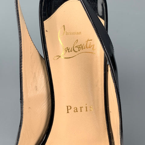 CHRISTIAN LOUBOUTIN Talla 6 Zapatos de tacón sin cordones de charol negro