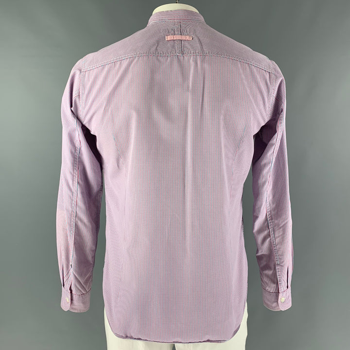 JUNYA WATANABE Size XL Pink Blue Checkered Button Down Long Sleeve Shirt