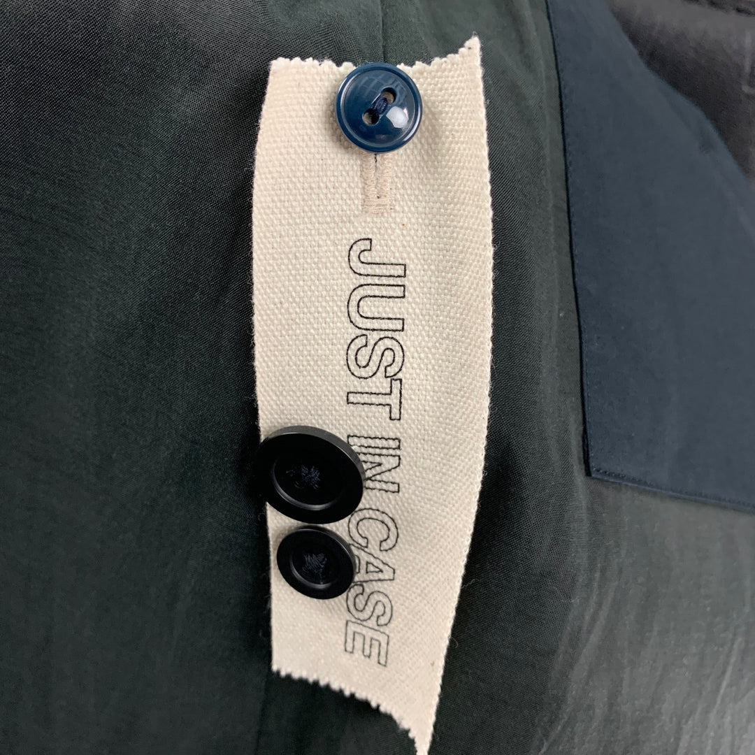 STILL by HAND Taille S Manteau surdimensionné en coton noir avec cordon de serrage