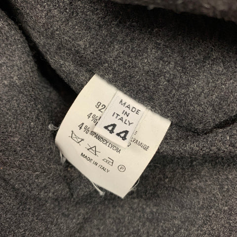 MAISON MARGIELA Size 8 Grey Heather Wool Blend Zip Up Vest