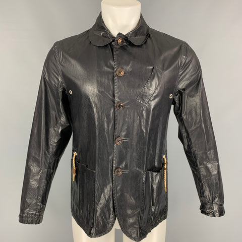OLIVER SPENCER Taille 38 Veste en coton enduit noir