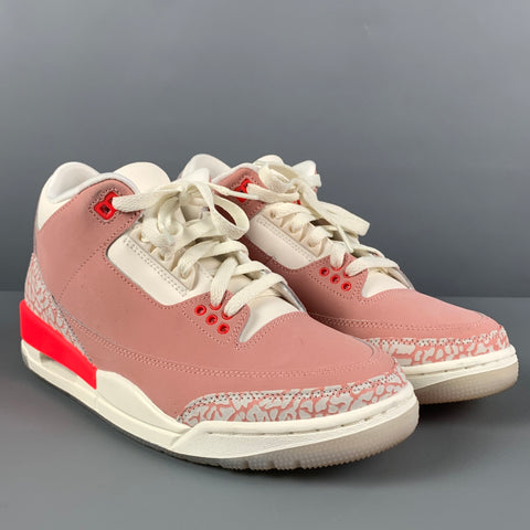 JORDAN Air Jordan 3 Retro 2021Talla 7.5 Zapatillas altas de nailon rosa óxido