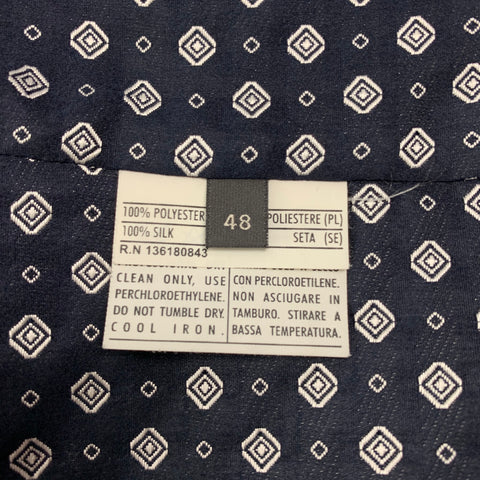 SALVATORE FERRAGAMO Size 38 Navy Polyester Zip Up Jacket