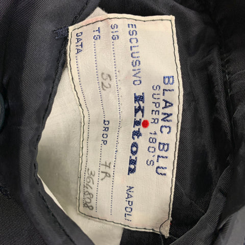 KITON for NEIMAN MARCUS Size 42 Navy White Pinstripe Wool Sport Coat