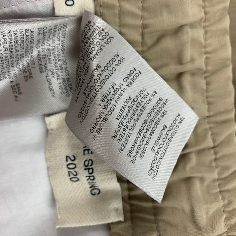 BOTTEGA VENETA Pre-Spring 2020 Size 34 Khaki Cotton Blend Elastic Waistband Casual Pants