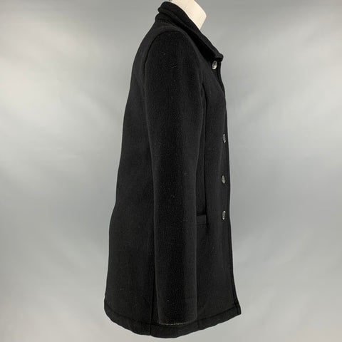 PRIMORDIAL IS PRIMITIVE Size M Black Wool Polyester Trench Coat