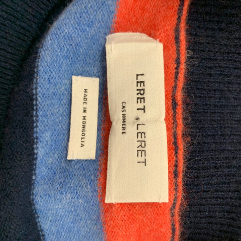 LERET LERET Size L Multi-Color Stripe Cashmere Crew-Neck Sweater
