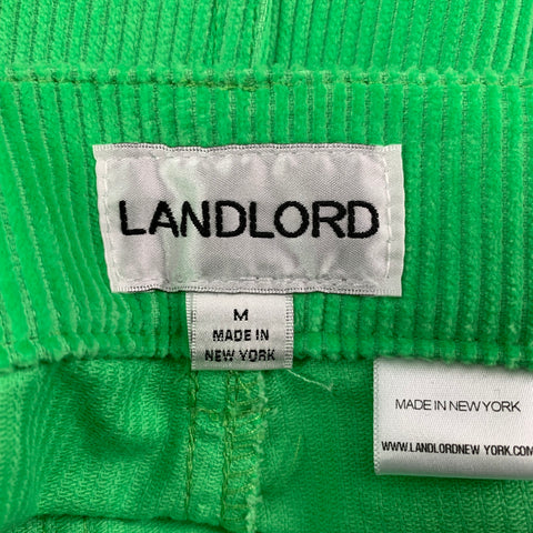 LANDLORD Size M Green Corduroy Cotton Zip Fly Casual Pants