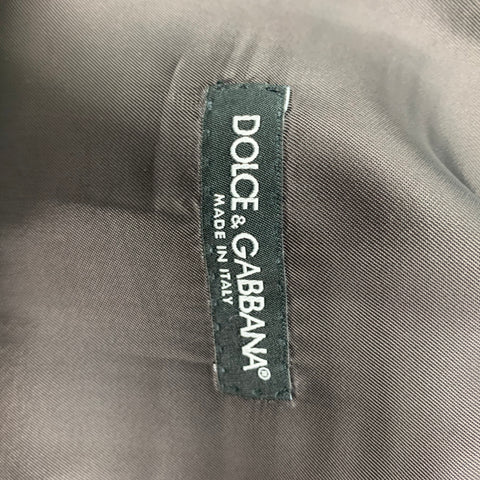 DOLCE & GABBANA Size 46 Grey Black Plaid Wool Buttoned Vest