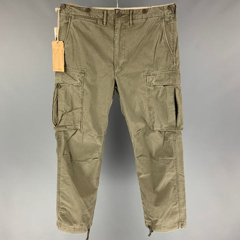 RRL by RALPH LAUREN Size 36 Olive Cotton Cargo Casual Pants
