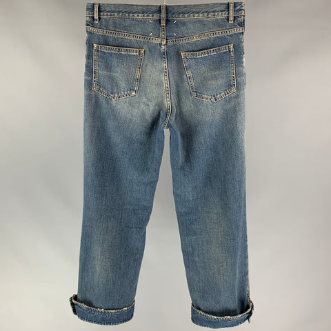 MAISON MARGIELA Size 31 Blue Wash Denim Button Fly Jeans