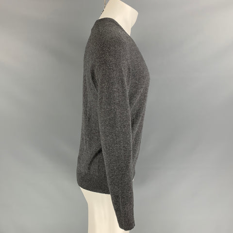 RRL by RALPH LAUREN Size M Grey Knitted Cashmere V-Neck Pullover