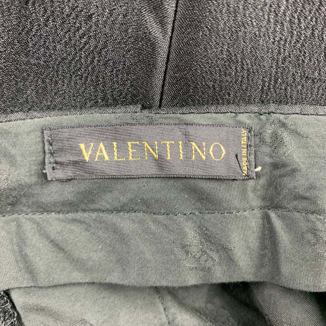 VALENTINO Size 32 Black Flax Zip Fly Dress Pants