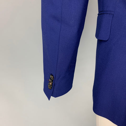 PAUL SMITH Soho Fit Size 40 Regular Royal Blue Wool Notch Lapel Sport Coat