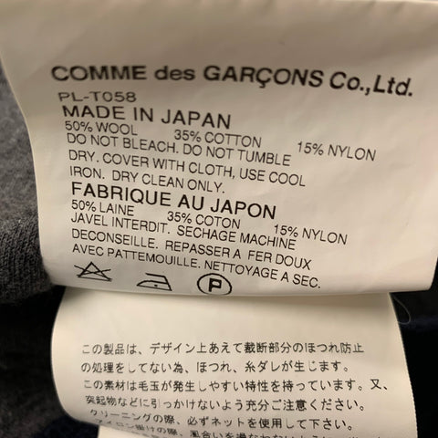COMME des GARCONS Pull en laine mélangée uni bleu marine taille M