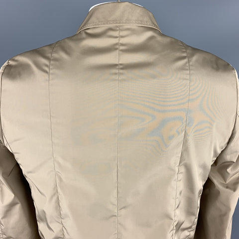 CARVEN Taille 42 Manteau de sport à revers cranté en polyester kaki