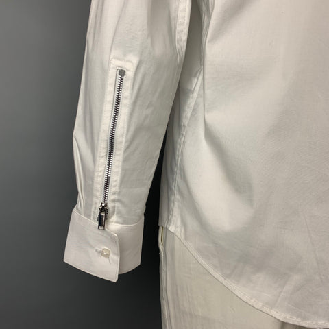 KARL LAGERFELD Size L White Cotton Zip Up Kilts & Skirts