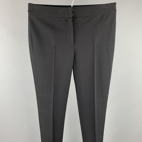 AKRIS Size 4 Black Viscose Blend Dress Pants