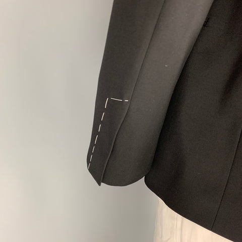 RALPH LAUREN Purple Label Regular Size 42 Black Wool Tuxedo Sport Coat