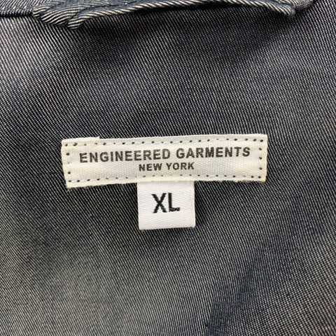 ENGINEERED GARMENTS Size XL Slate Cotton Side Tabs Jacket