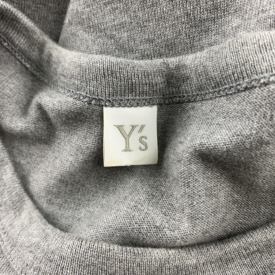 Y's by YOHJI YAMAMOTO Size One Size Light Grey Cotton T-shirt