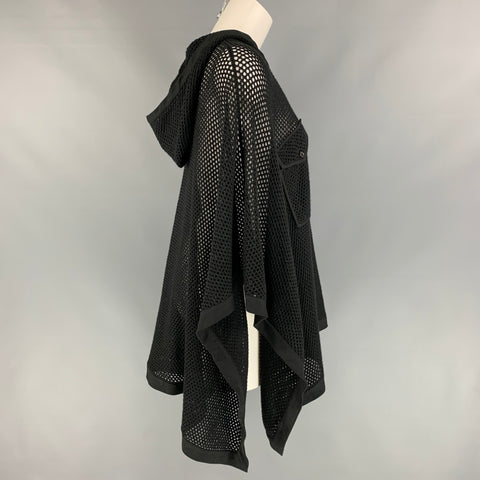 Colección RALPH LAUREN Talla S Capa con capucha transparente de punto negro