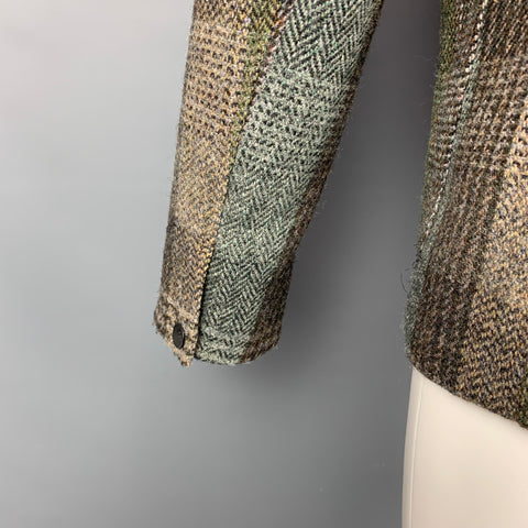 RAG & BONE Size M Olive Plaid Harris Tweed Wool Hunting Jacket