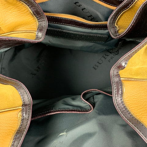 BURBERRY PRORSUM Bolso satchel Earlsburn de cuero en marrón oscuro ámbar