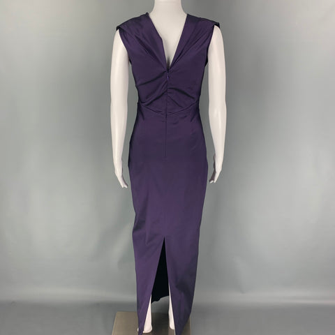 TALBOT RUNHOF Taille 4 Robe violette sans manches froncée