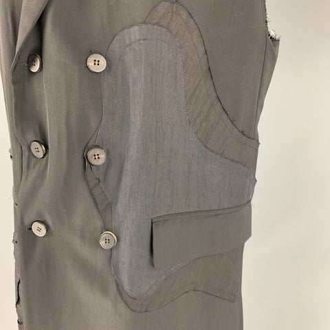 ISABEL BENENATO SS20 Size 38 Black Wool Sleeveless Coat
