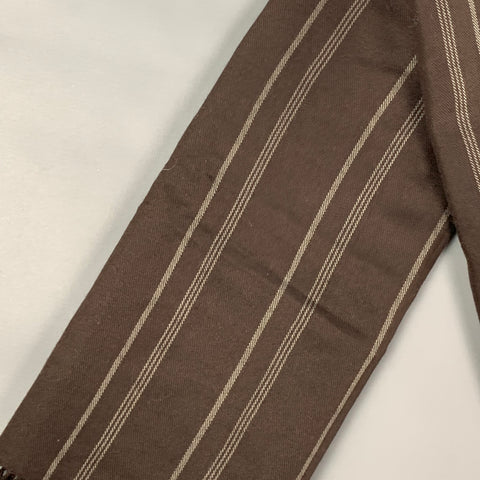 NO BRAND Brown Stripe Wool Scarf