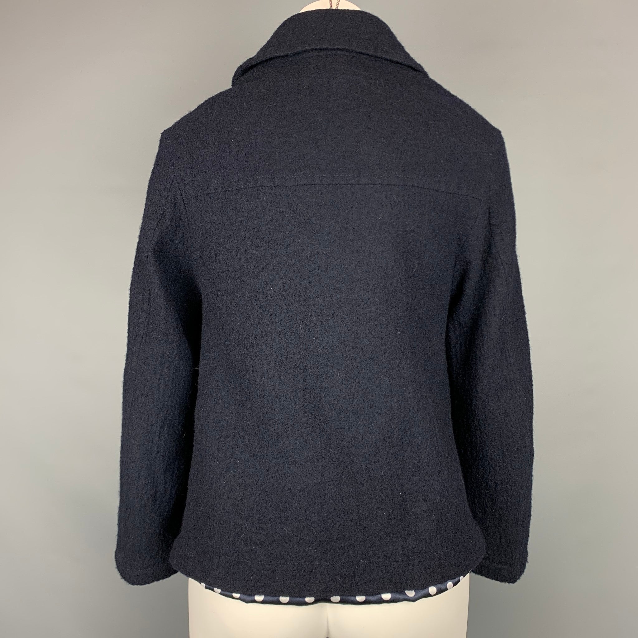 ジャケット・アウター tricot COMME des GARCONS Wool Jacket COMME des GARCONS TRICOT Size S Navy Textured Wool Jacket – Sui