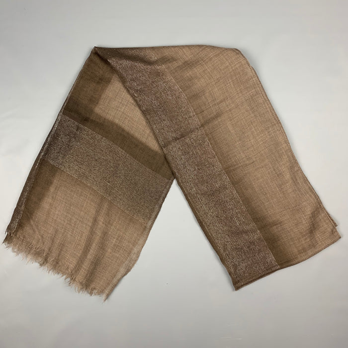 BRUNELLO CUCINELLI Brown & Silver Ombre Fringe Scarf
