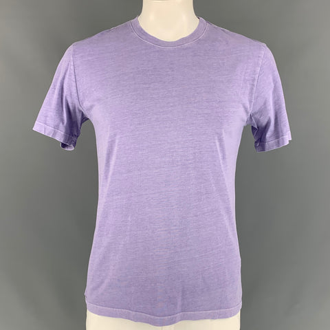 MAISON MARGIELA Size L Lavender Cotton Crew-Neck T-shirt