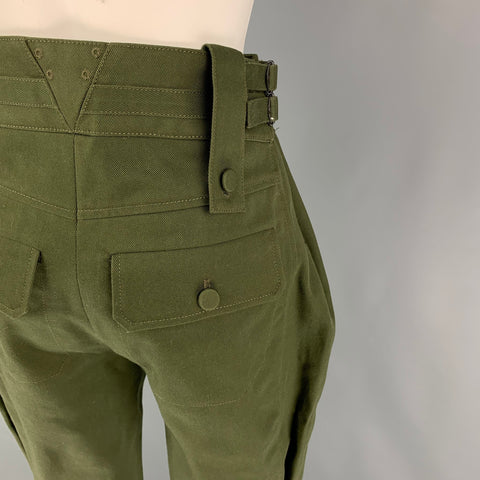 LOUIS VUITTON Size 2 Olive Cotton Polyester Tailored Jodhpurs Pants