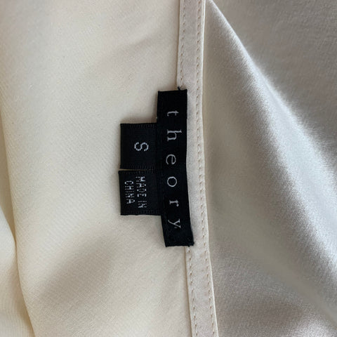 THEORY Size S Cream Silk Camisole  Blouse