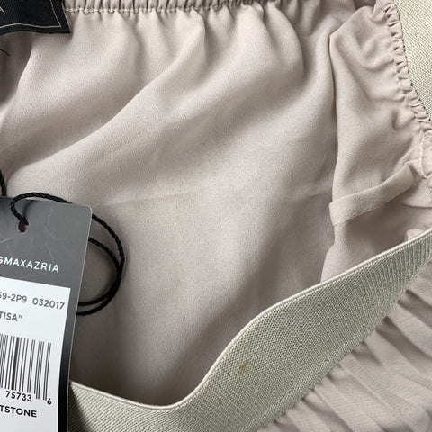 BCBGMAXAZRIA Size S Ivory Polyester Pleated Maxi Skirt