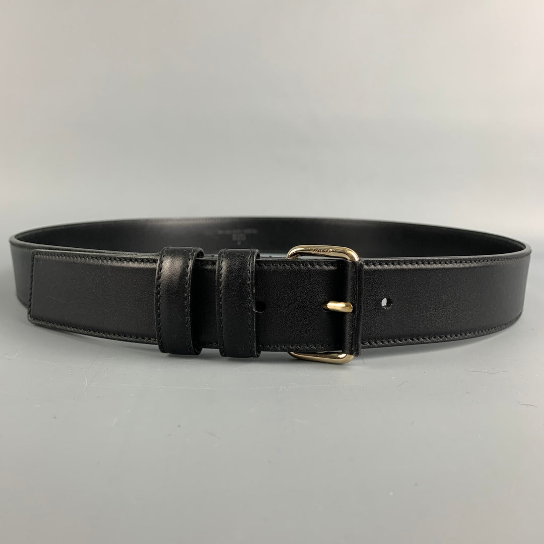 GUCCI Size 40 Black Leather Belt